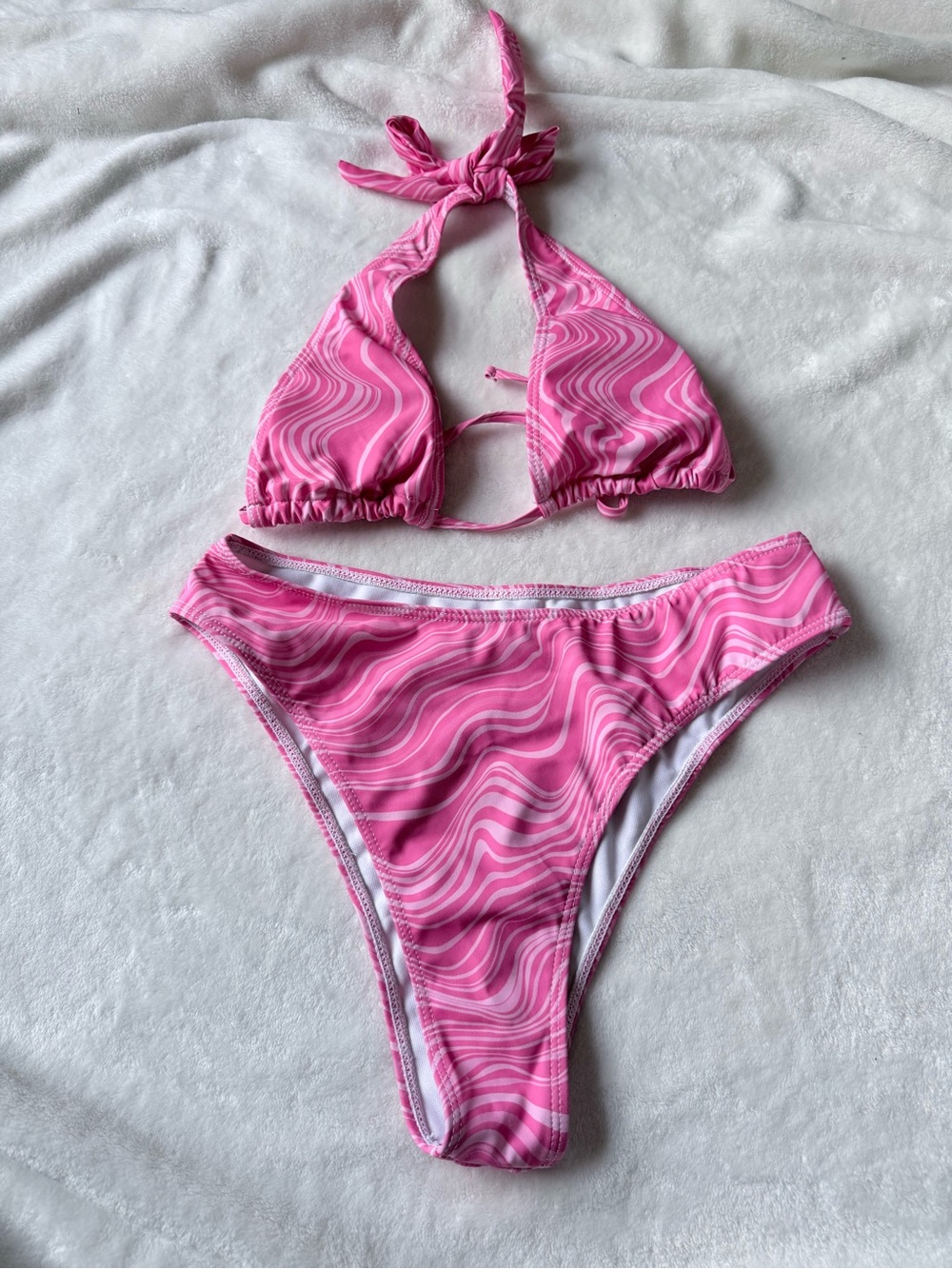 Pink Swirl Two-Piece Bikini Set
